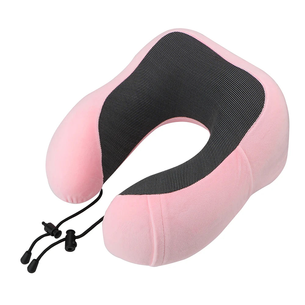 Coussin de Voyage Doux en Mousse à Mémoire de Forme – Oreiller Cervical en U pour Avion et Soutien du Cou