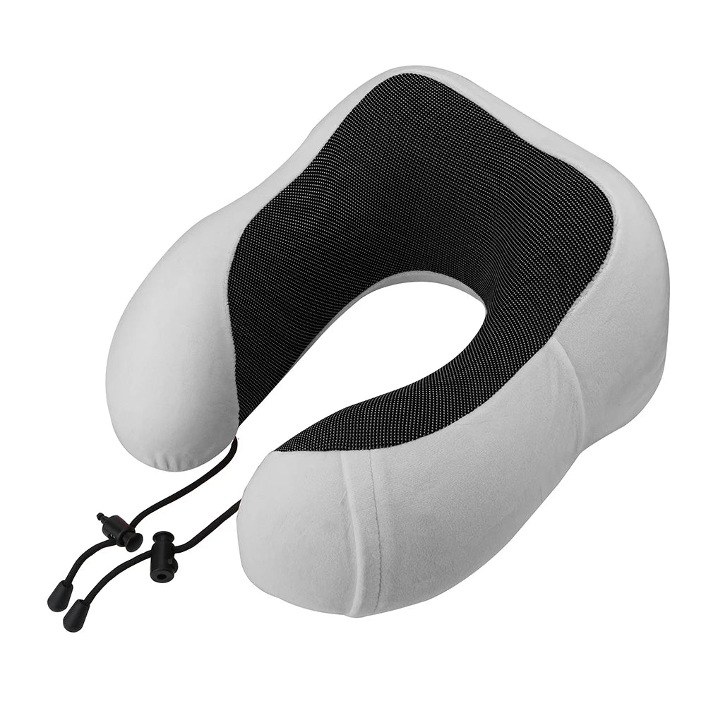 Coussin de Voyage Doux en Mousse à Mémoire de Forme – Oreiller Cervical en U pour Avion et Soutien du Cou