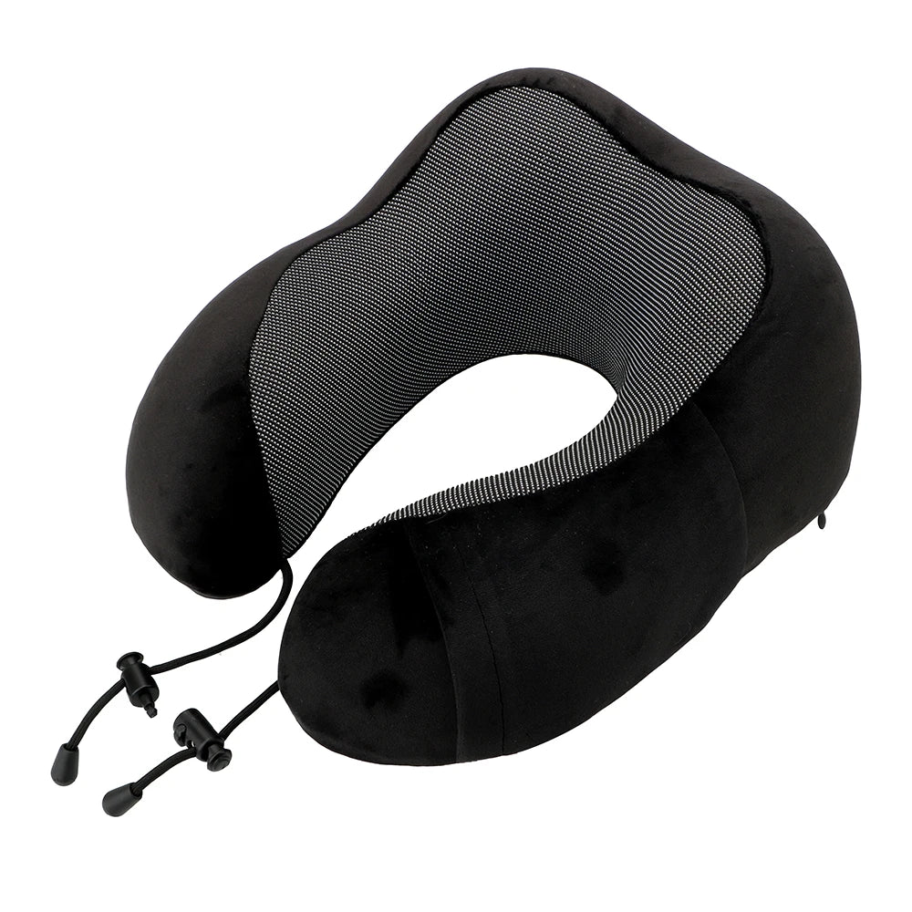 Coussin de Voyage Doux en Mousse à Mémoire de Forme – Oreiller Cervical en U pour Avion et Soutien du Cou