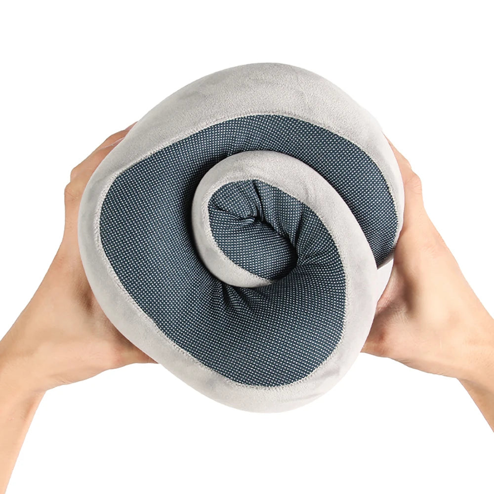 Coussin de Voyage Doux en Mousse à Mémoire de Forme – Oreiller Cervical en U pour Avion et Soutien du Cou