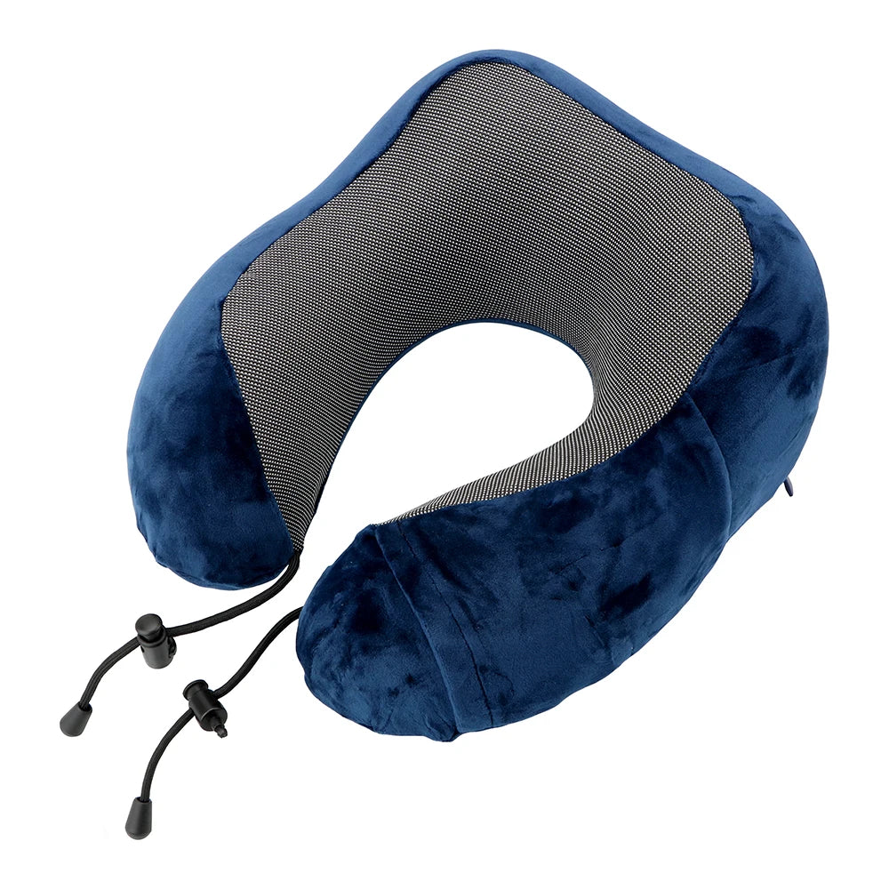 Coussin de Voyage Doux en Mousse à Mémoire de Forme – Oreiller Cervical en U pour Avion et Soutien du Cou